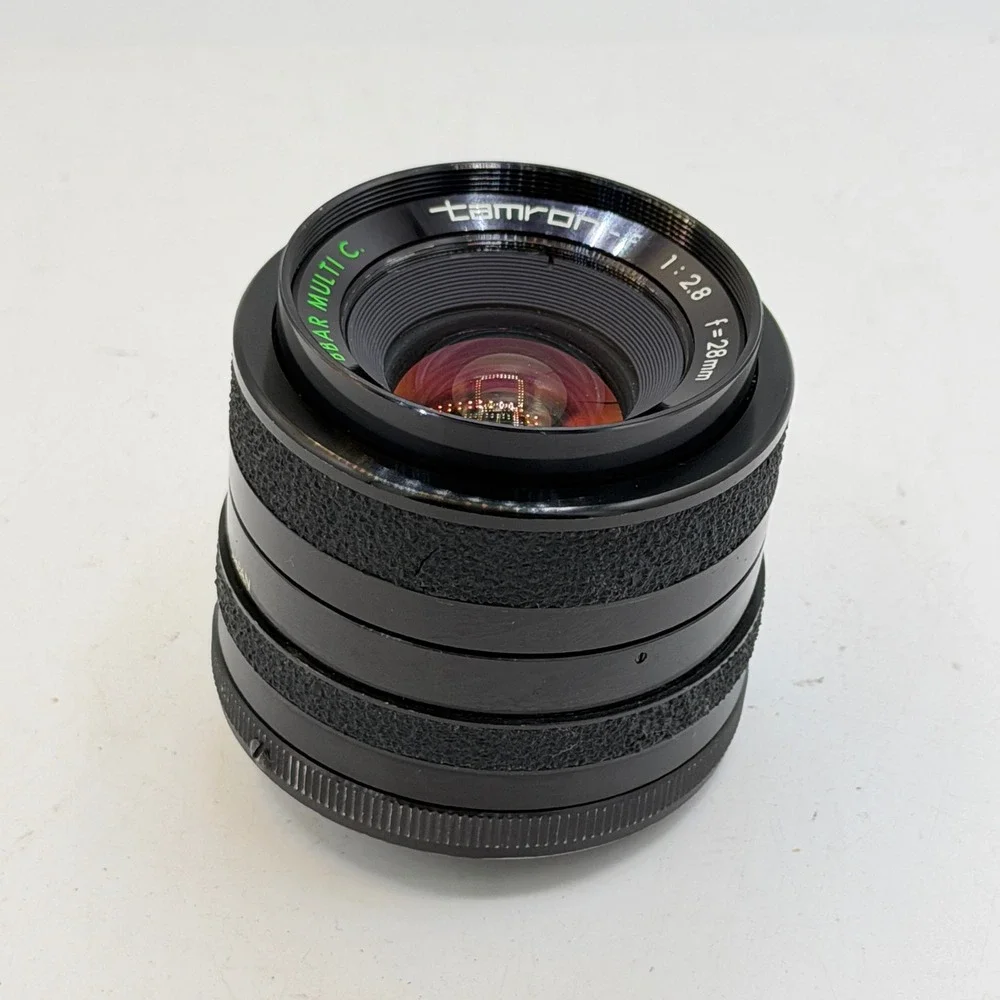 Tamron-F 28mm f2.8 BBAR Multi C Wide Angle Prime Lens Canon FD B Lock Good Cond